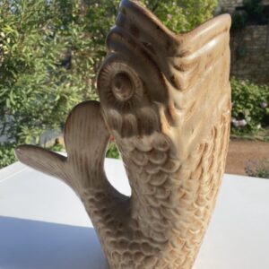 Superbe vase en forme de poisson Vallauris de grande taille