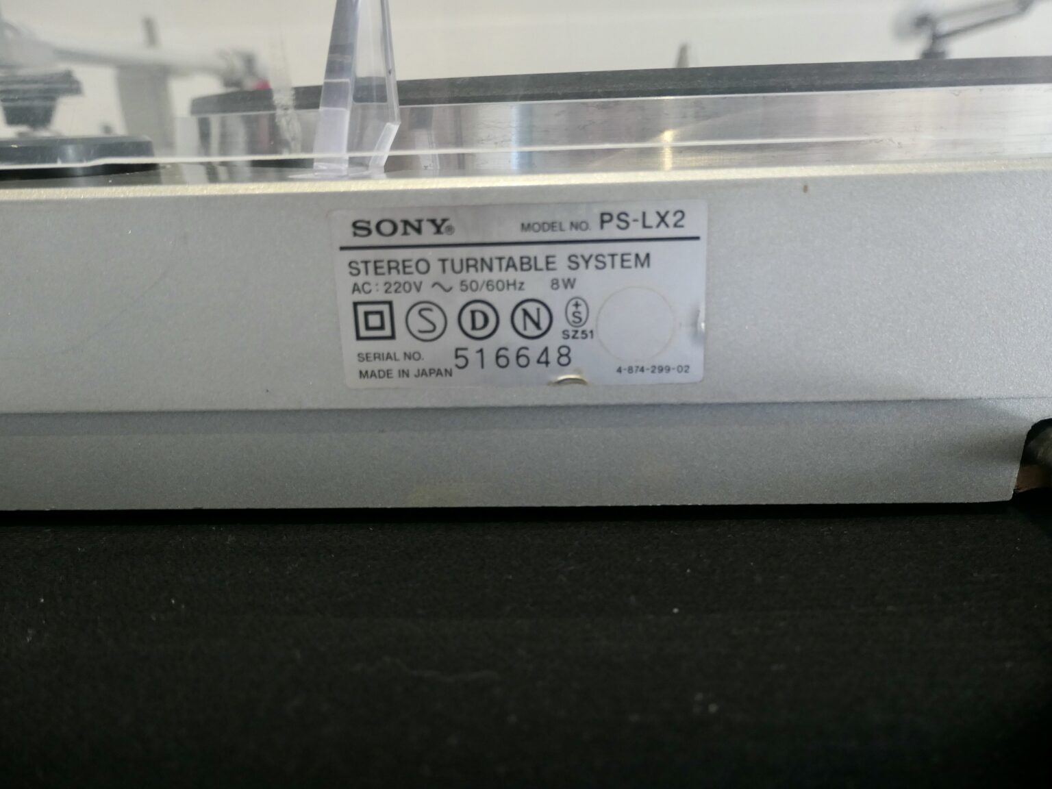 Platine Vinyle Sony PS-LX2 - Interrupteur D'alimentation (Power Switch Assy) - Occasion Bon état